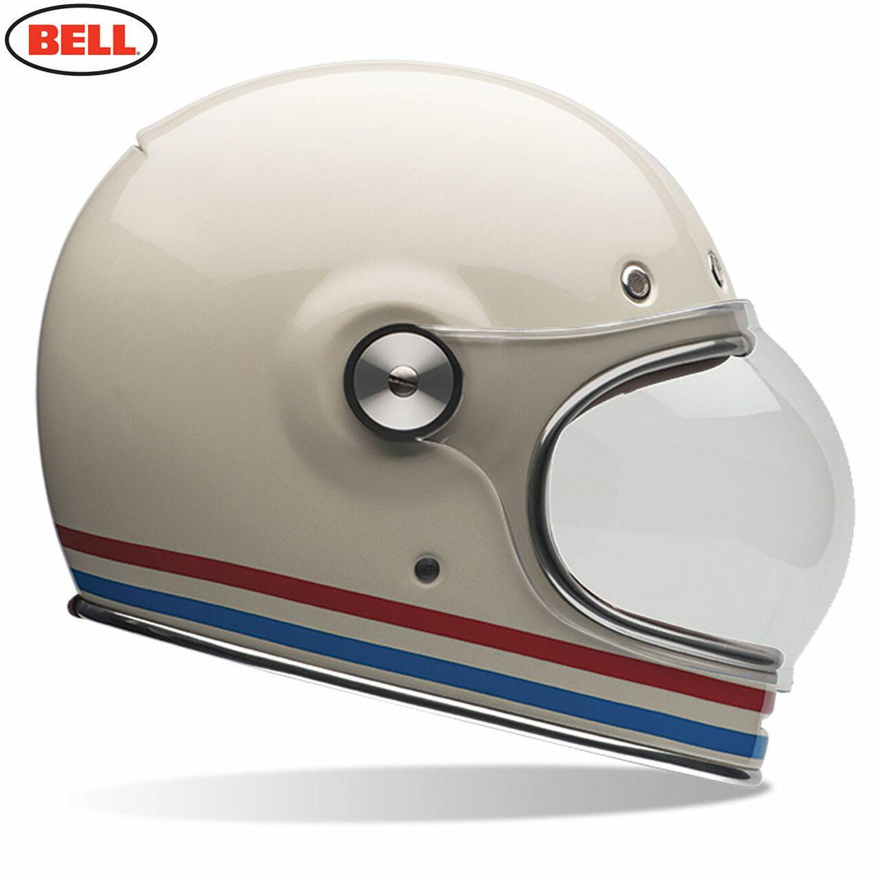 Bell 2020 Cruiser Bullitt DLX Adult Helmet Stripes Pearl White