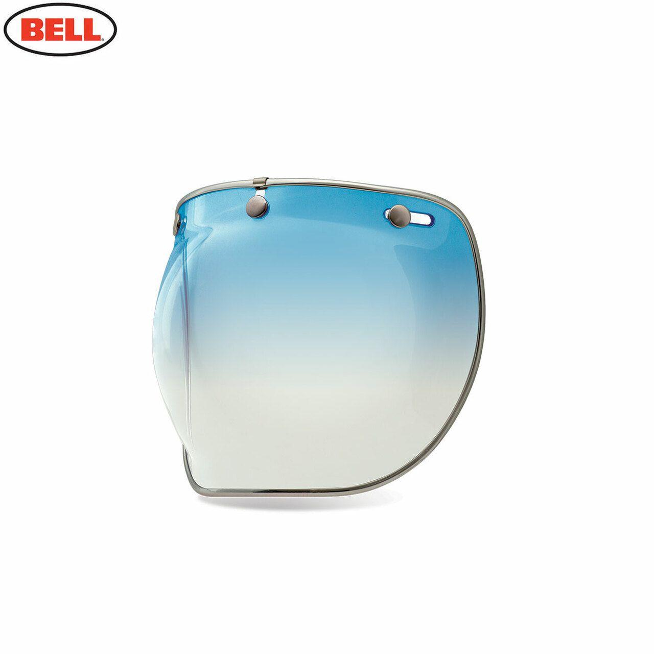 Bell Replacement Custom 500 3-Snap Bubble Deluxe Shield Ice Blue Gradient